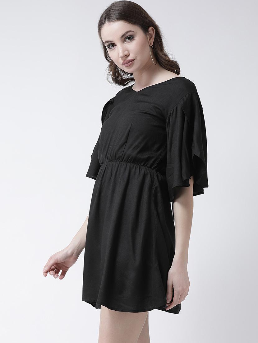 flutter sleeved a-line dress - 15944597 - Zoom Image - 2
