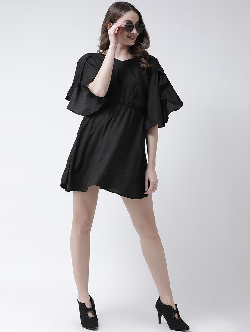flutter sleeved a-line dress - 15944597 - Zoom Image - 4