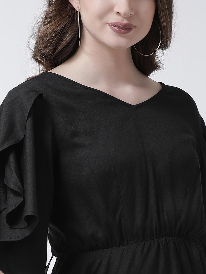 flutter sleeved a-line dress - 15944597 - Zoom Image - 5