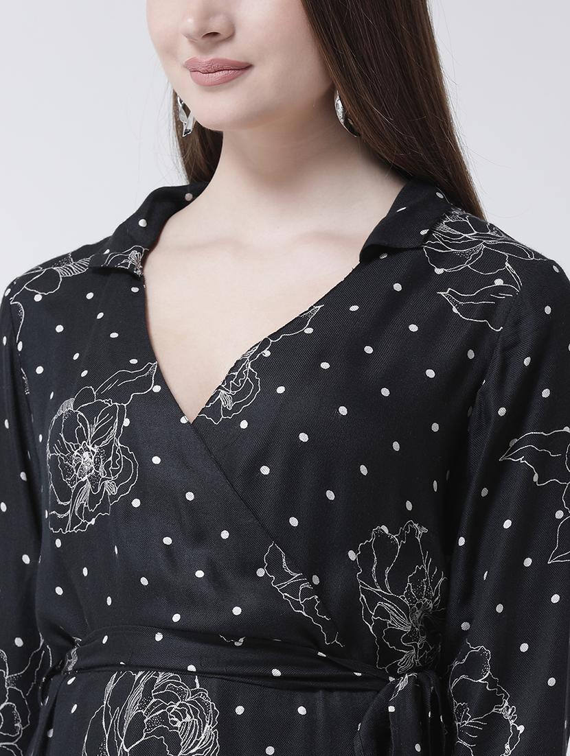 floral polka dots high low dress - 15944599 - Zoom Image - 4