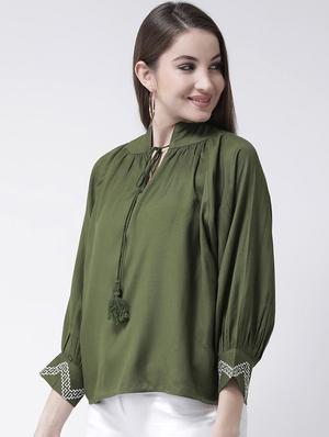 tie up gathered top - 15944604 - Standard Image - 2