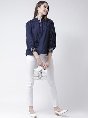 tie up gathered top - 15944607 - Standard Image - 3
