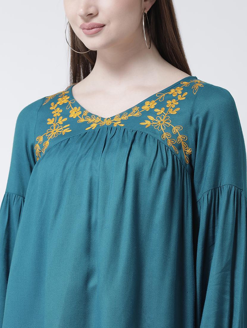 floral embroidered gathered top - 15944609 - Zoom Image - 5