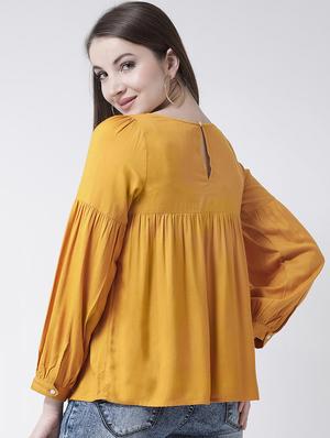 floral embroidered gathered top - 15944610 - Standard Image - 3