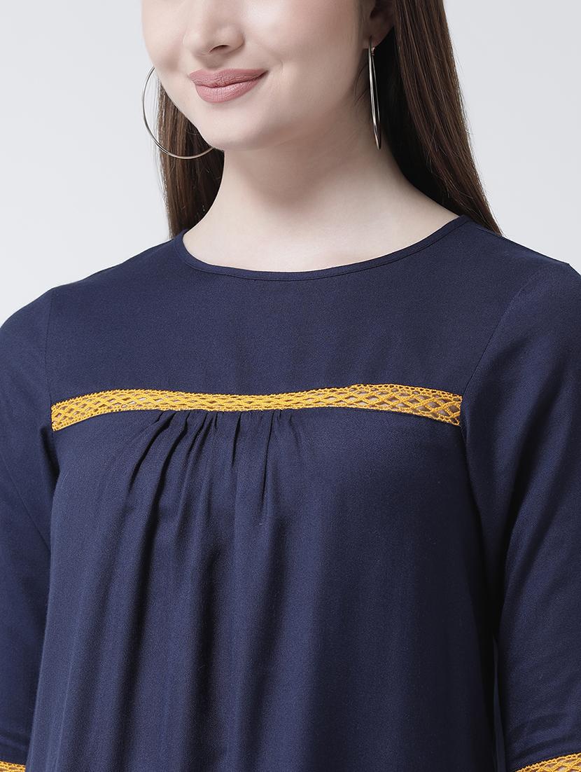 lace insert bell sleeved top - 15944615 - Zoom Image - 5