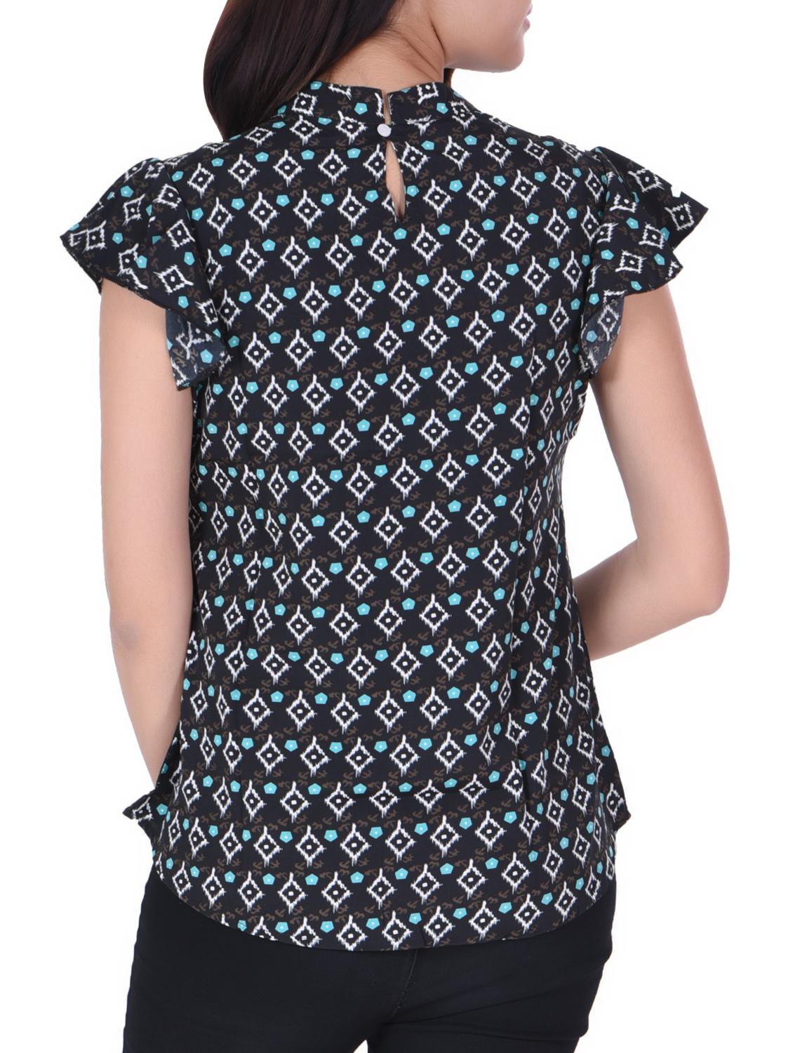 ruffle sleeved keyhole neck top - 15945284 - Zoom Image - 3