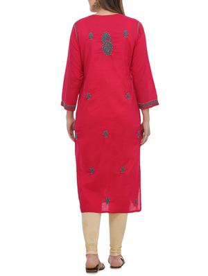 chikankari straight kurta - 15945337 - Standard Image - 3