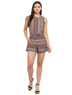 drawstring waist pocket detail romper - 15945355 - Standard Image - 4