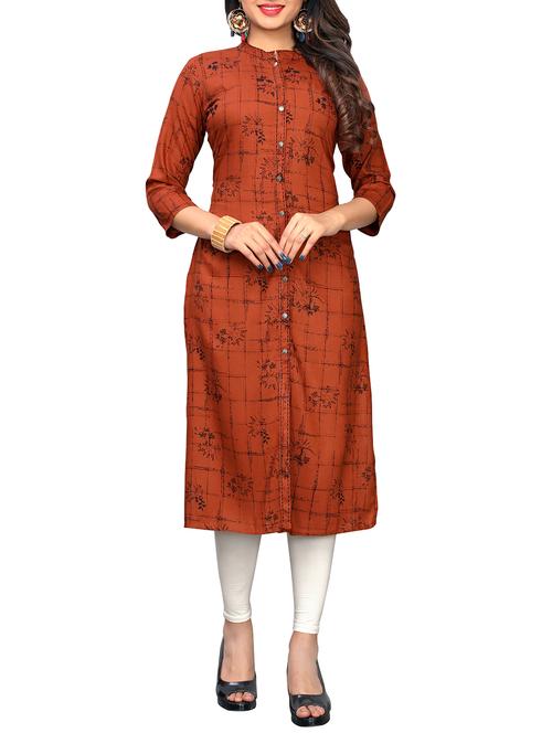 printed straight kurta - 15945446 - Standard Image - 1