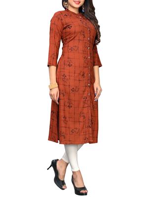 printed straight kurta - 15945446 - Standard Image - 2