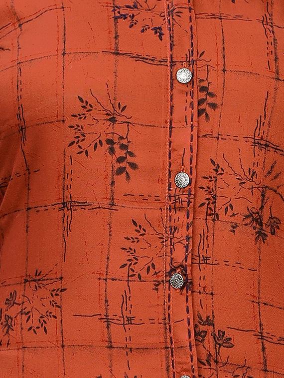 printed straight kurta - 15945446 - Zoom Image - 4