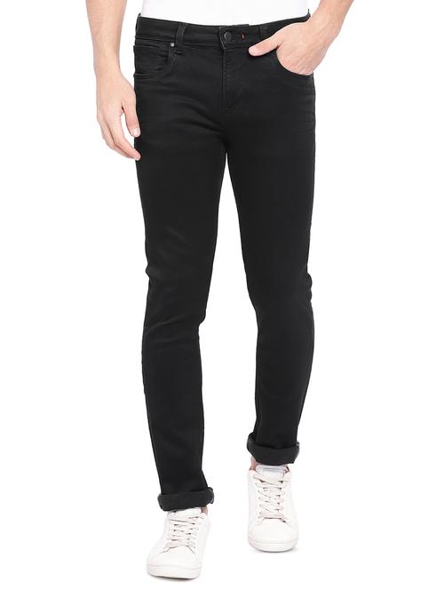 black cotton plain jeans - 15945506 - Standard Image - 1