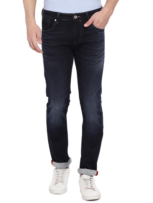 blue cotton washed jeans - 15945510 - Standard Image - 1