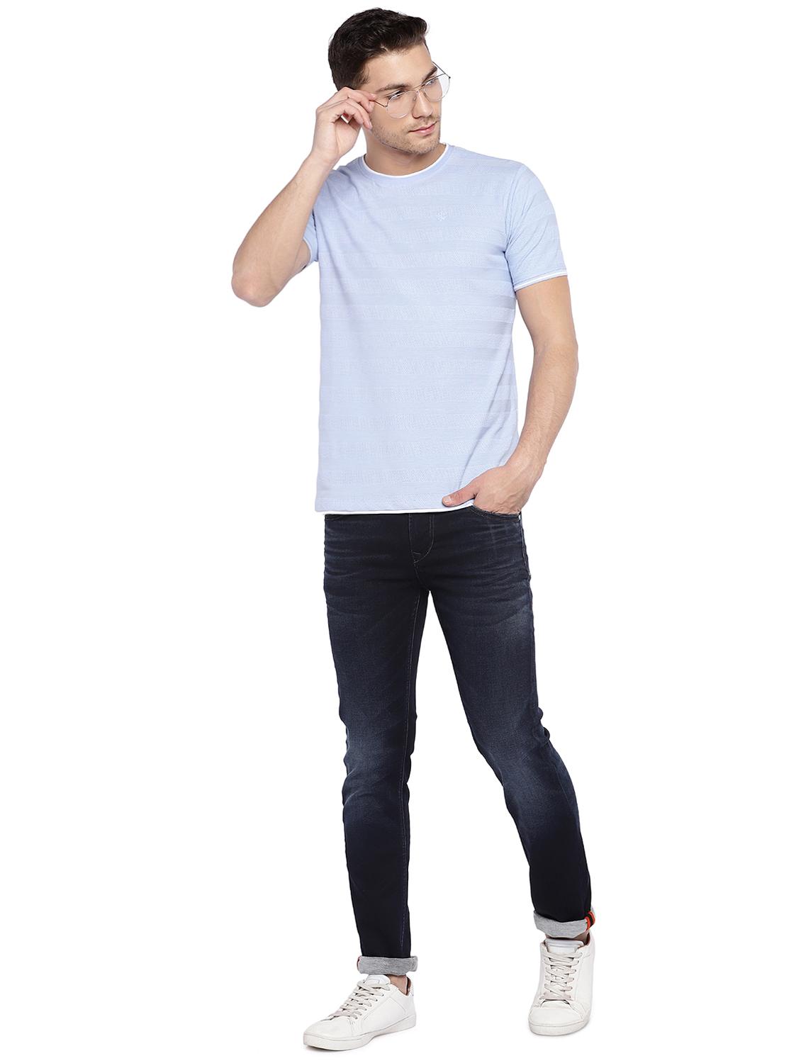 blue cotton washed jeans - 15945510 - Zoom Image - 4