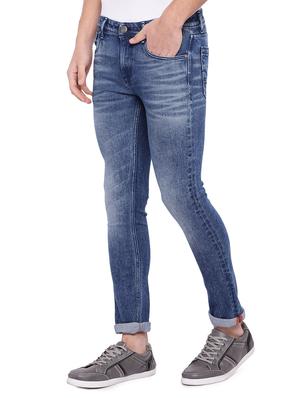 blue cotton washed jeans - 15945524 - Standard Image - 2