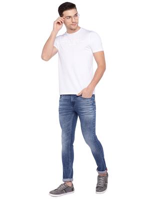 blue cotton washed jeans - 15945524 - Standard Image - 4