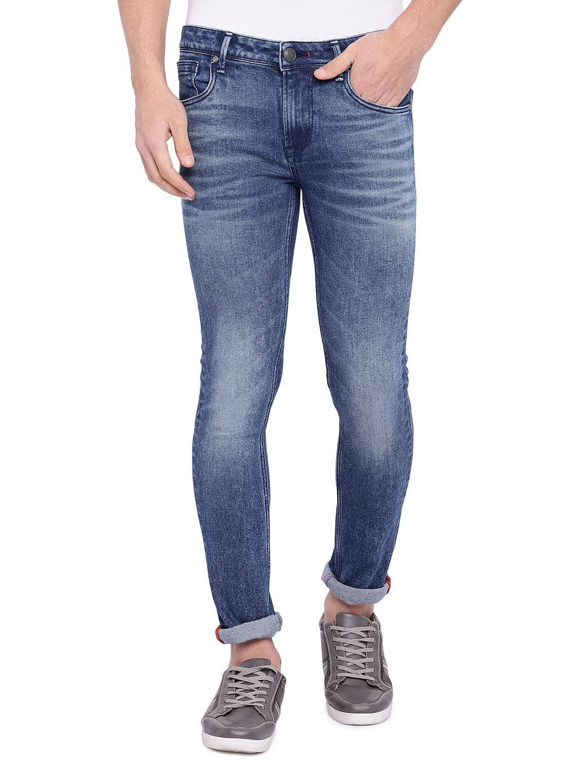 blue cotton washed jeans - 15945524 - Zoom Image - 1