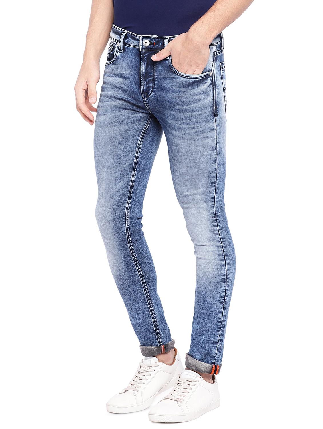 blue cotton washed jeans - 15945529 - Zoom Image - 2