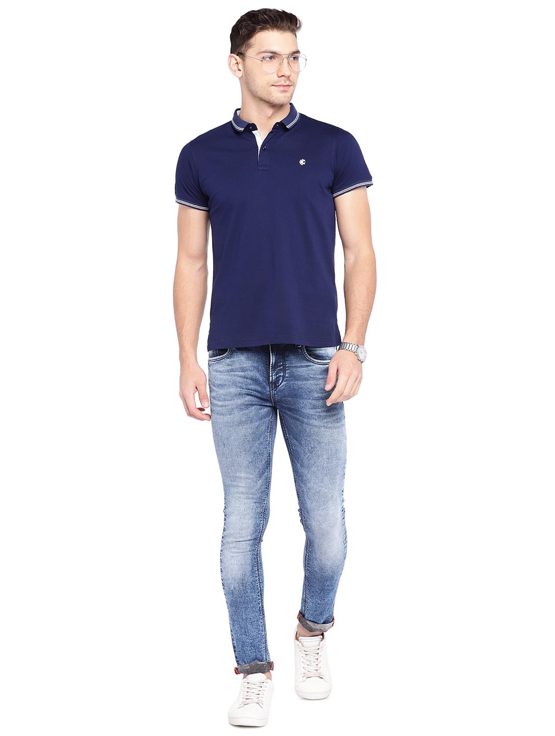 blue cotton washed jeans - 15945529 - Zoom Image - 4