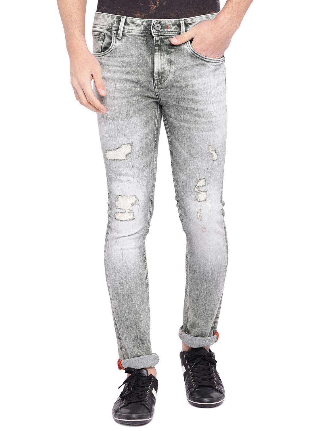 grey cotton ripped jeans - 15945535 - Zoom Image - 1