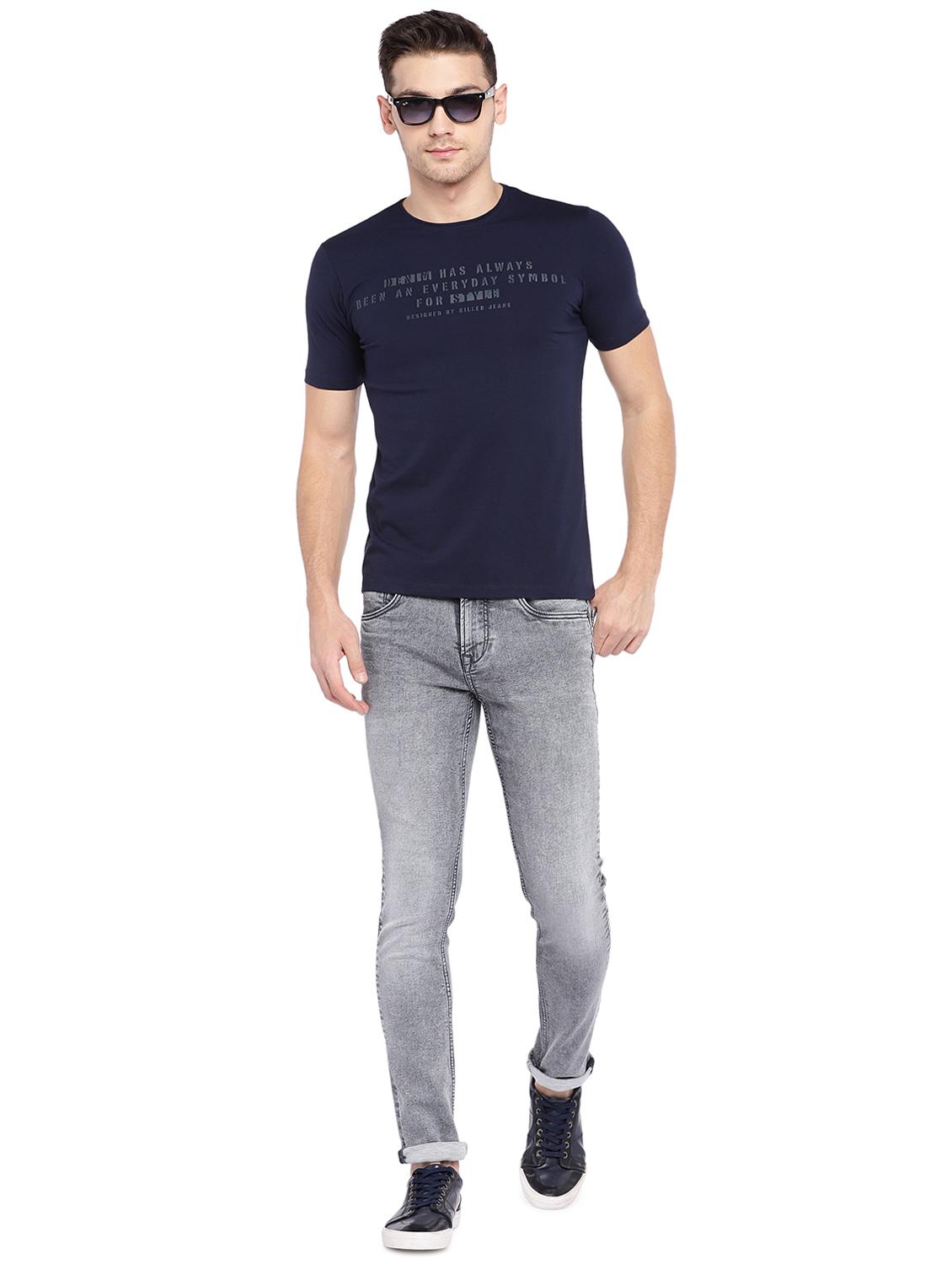 grey cotton washed jeans - 15945536 - Zoom Image - 4