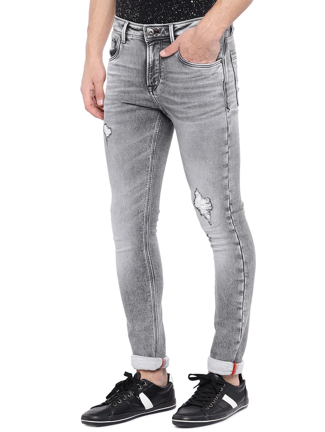 grey cotton ripped jeans - 15945538 - Zoom Image - 2