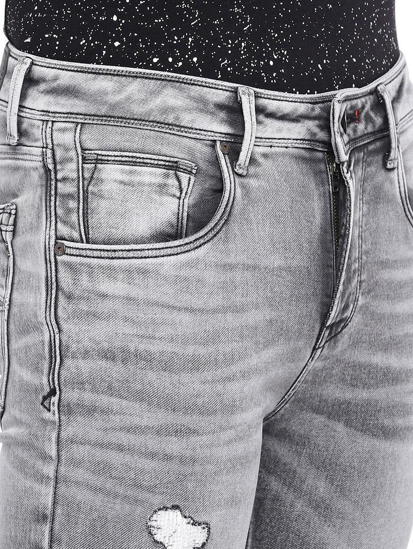 grey cotton ripped jeans - 15945538 - Zoom Image - 5