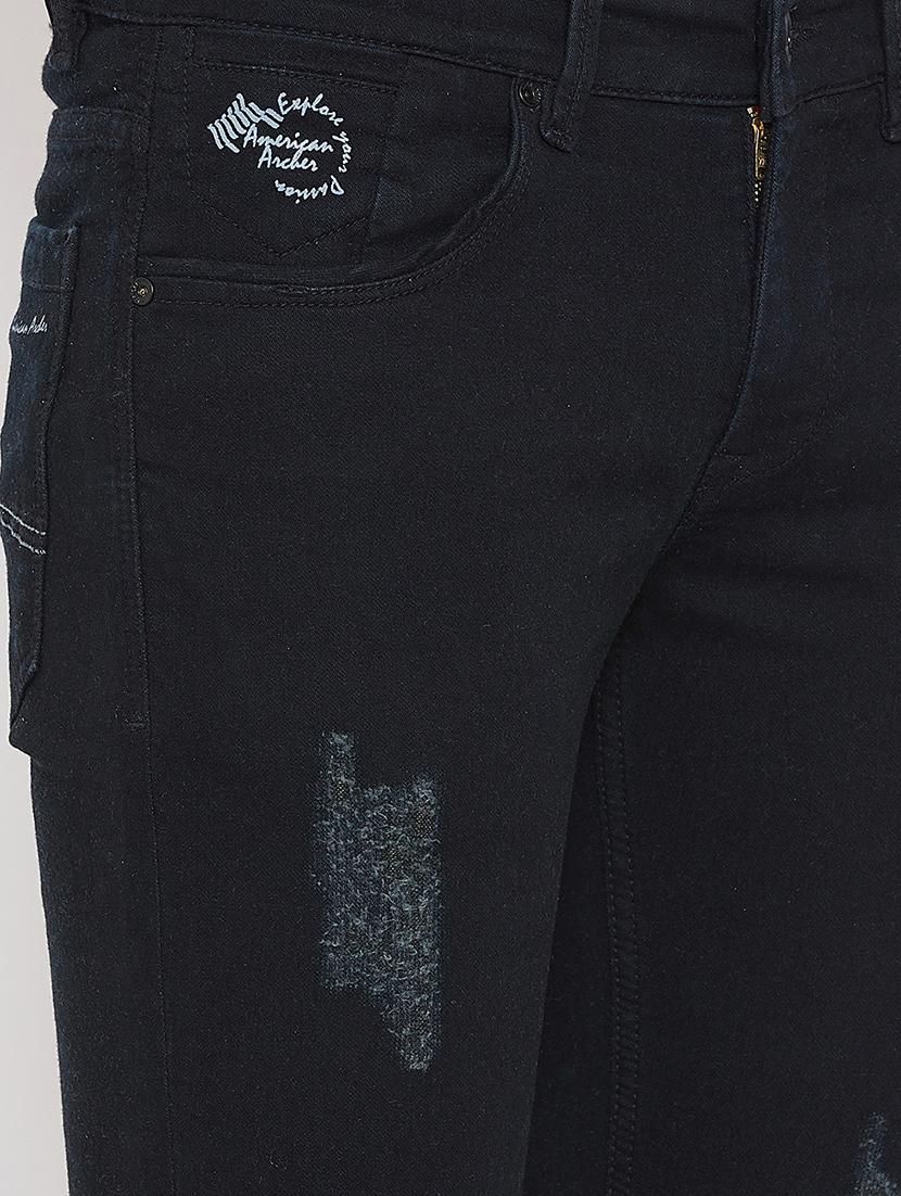 black denim ripped jeans - 15945623 - Zoom Image - 4