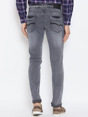 grey light washed denim jeans - 15945628 - Standard Image - 3