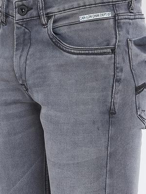 grey light washed denim jeans - 15945628 - Standard Image - 5