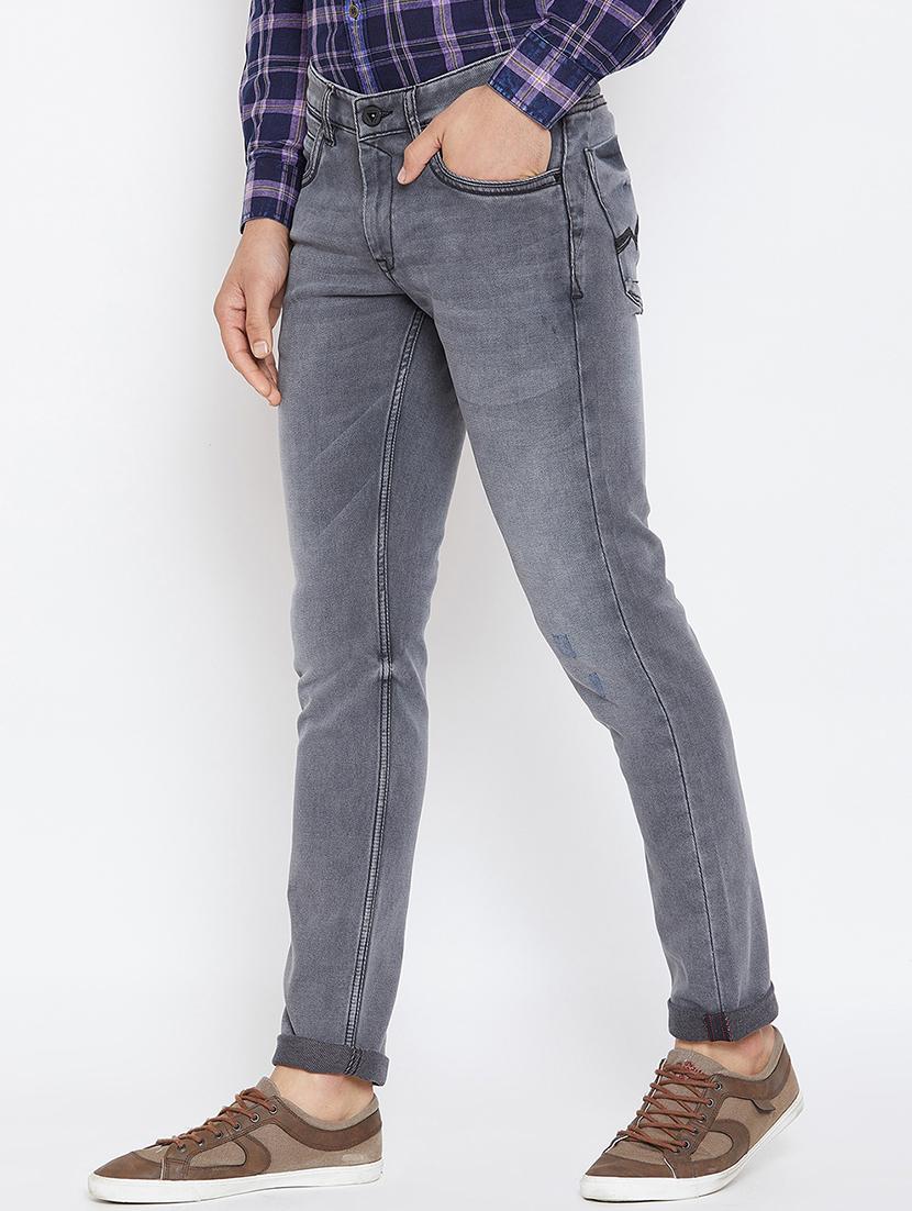 grey light washed denim jeans - 15945628 - Zoom Image - 2