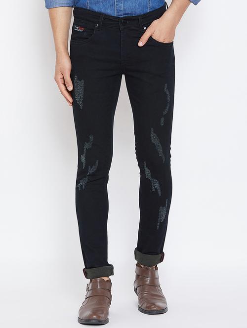 black ripped denim jeans - 15945629 - Standard Image - 1