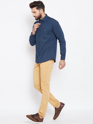 beige cotton blend chinos - 15945631 - Standard Image - 4