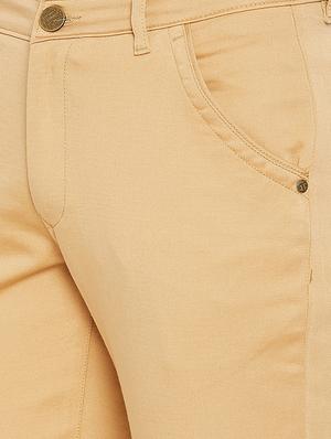 beige cotton blend chinos - 15945631 - Standard Image - 5