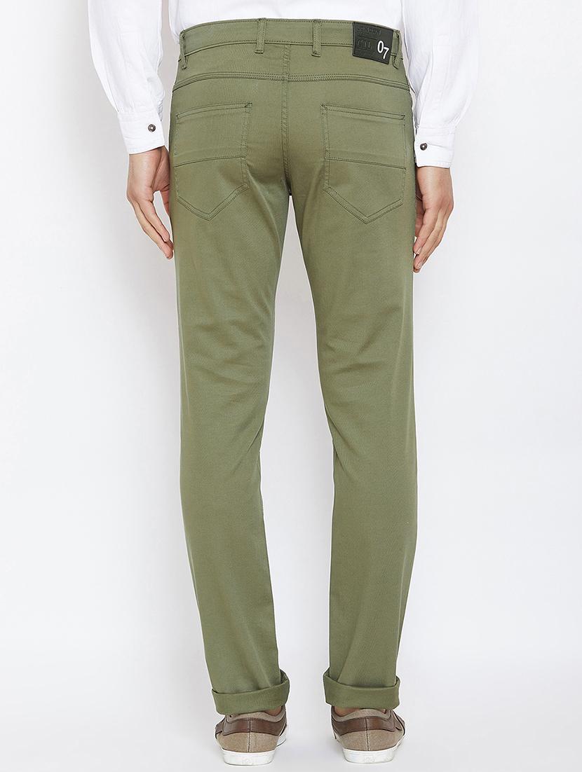 green cotton blend chinos - 15945633 - Zoom Image - 3