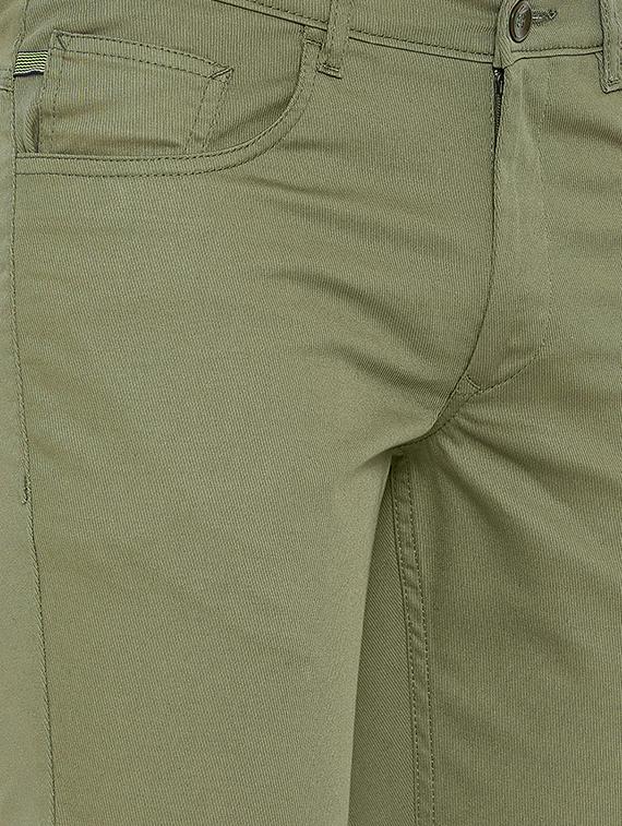 green cotton blend chinos - 15945633 - Zoom Image - 5
