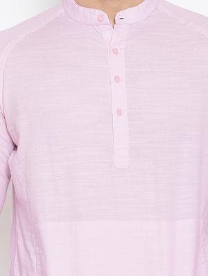 pink cotton short kurta - 15945655 - Standard Image - 5