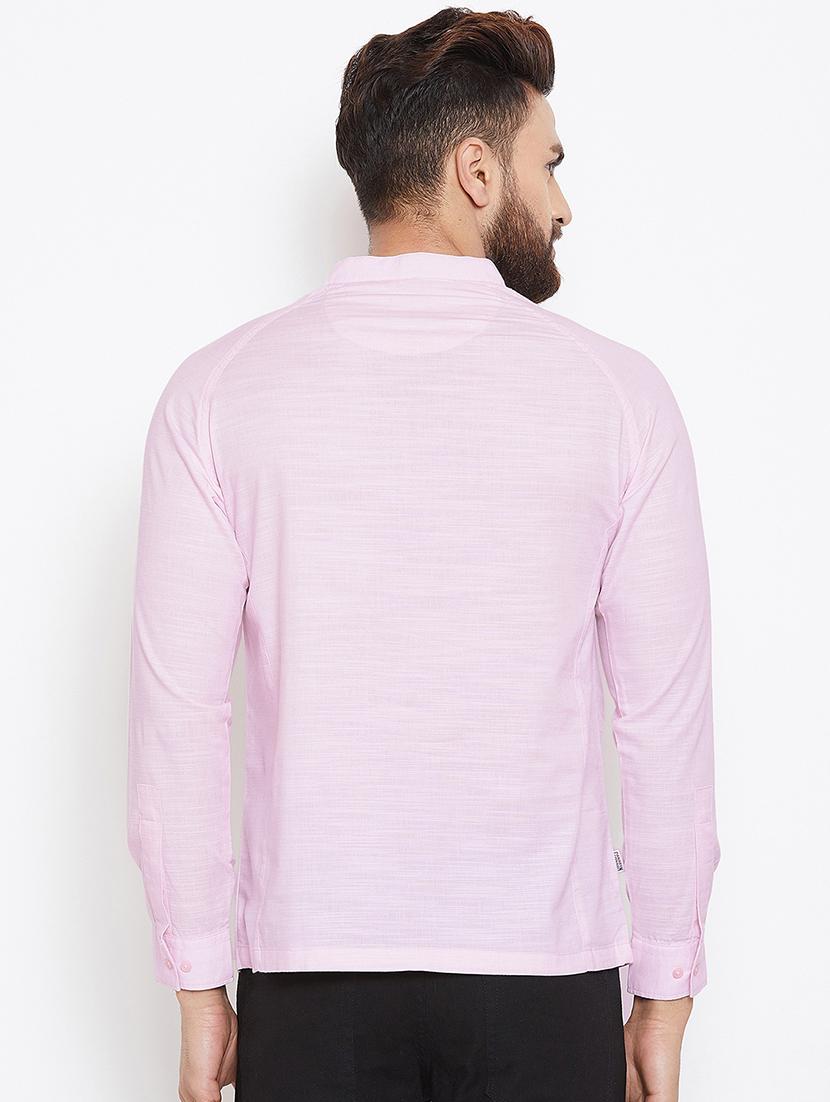 pink cotton short kurta - 15945655 - Zoom Image - 3