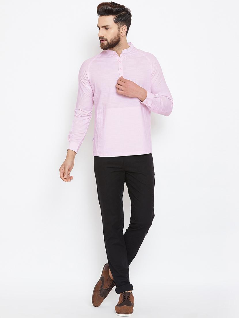 pink cotton short kurta - 15945655 - Zoom Image - 4