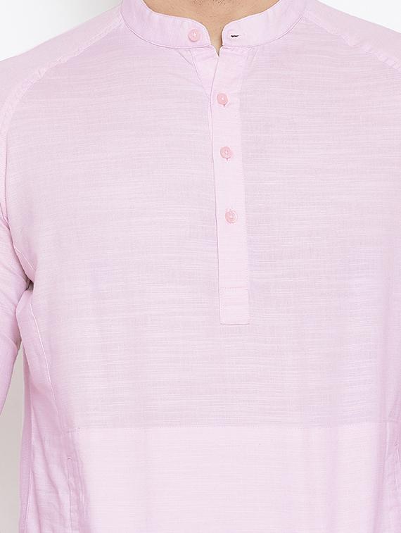 pink cotton short kurta - 15945655 - Zoom Image - 5