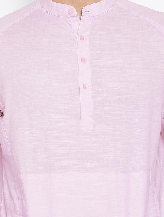 pink cotton short kurta - 15945656 - Zoom Image - 5