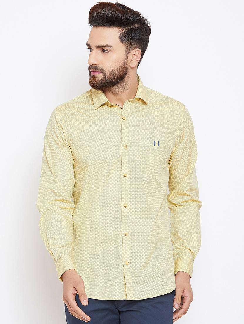 yellow printed casual shirt - 15945659 - Zoom Image - 1