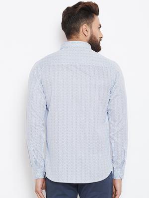 blue printed casual shirt - 15945661 - Standard Image - 3