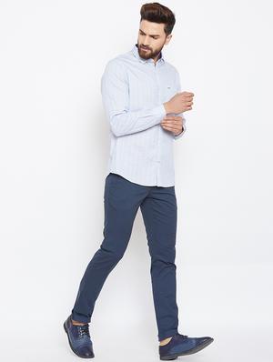 blue printed casual shirt - 15945661 - Standard Image - 4
