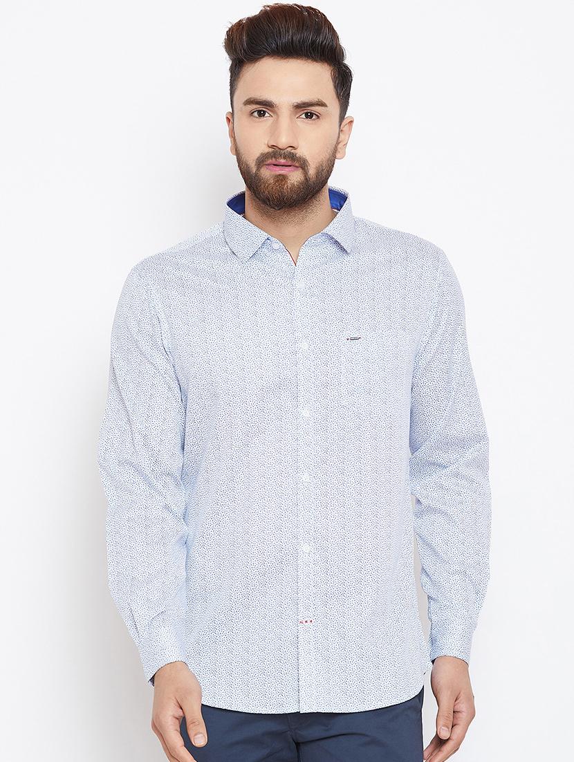 blue printed casual shirt - 15945661 - Zoom Image - 1