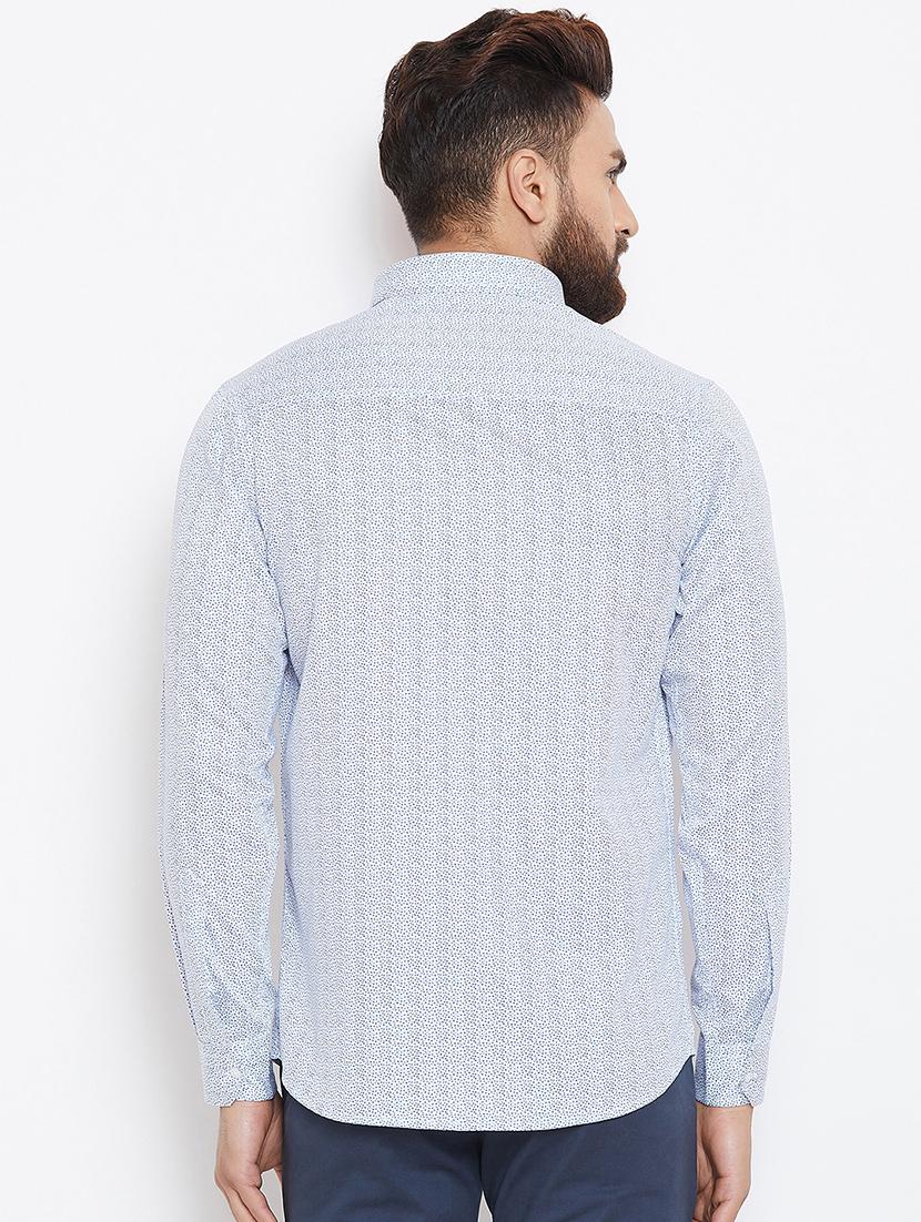 blue printed casual shirt - 15945661 - Zoom Image - 3