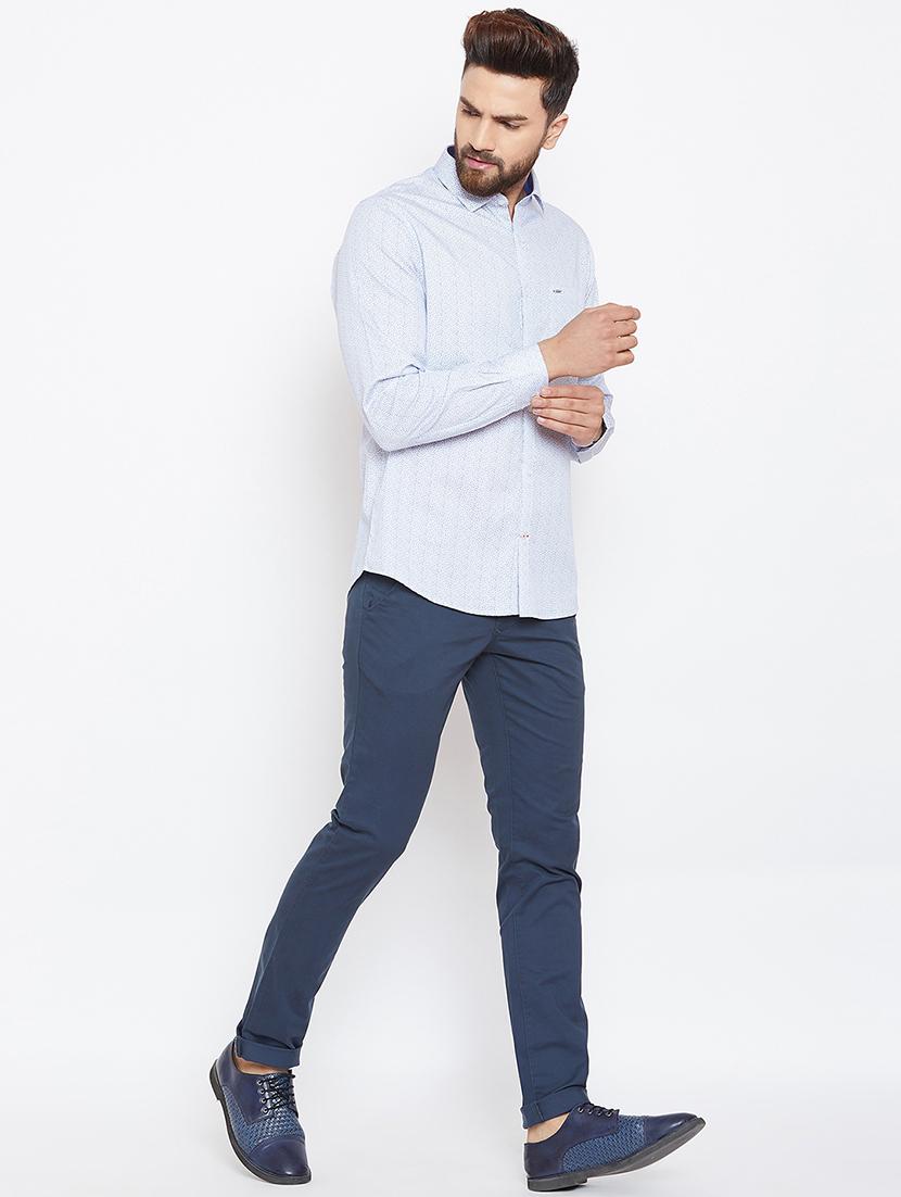 blue printed casual shirt - 15945661 - Zoom Image - 4