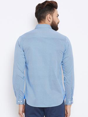 blue printed casual shirt - 15945663 - Standard Image - 3