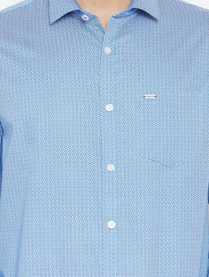 blue printed casual shirt - 15945663 - Standard Image - 5
