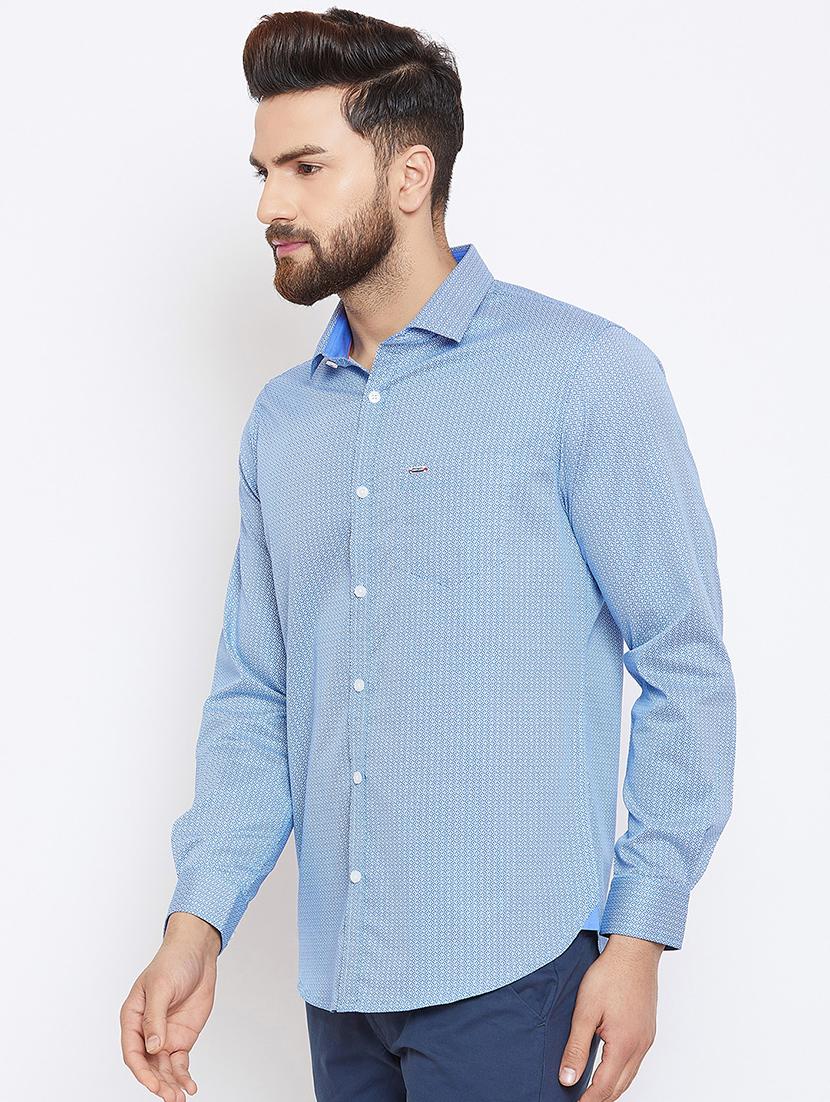blue printed casual shirt - 15945663 - Zoom Image - 2